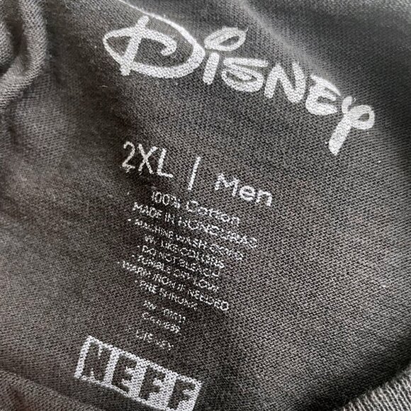 NEFF DISNEY BLACK T-SHIRT COLORFUL MICKEY MOUSE HEAD SIZE XXL KAWAII EMO - Picture 3 of 16